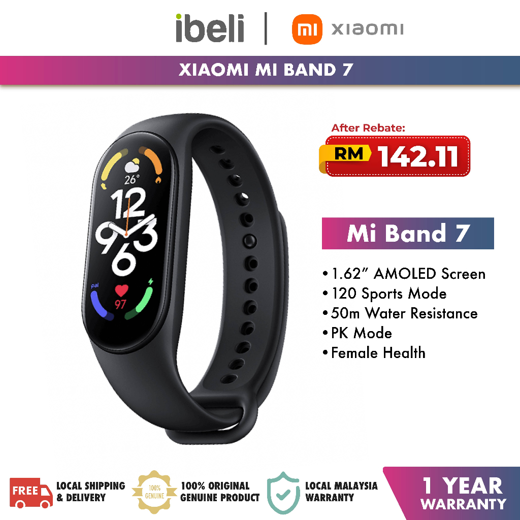 【Global Version】Xiaomi Mi Band 7 SpO2 Tracking Female Health Management