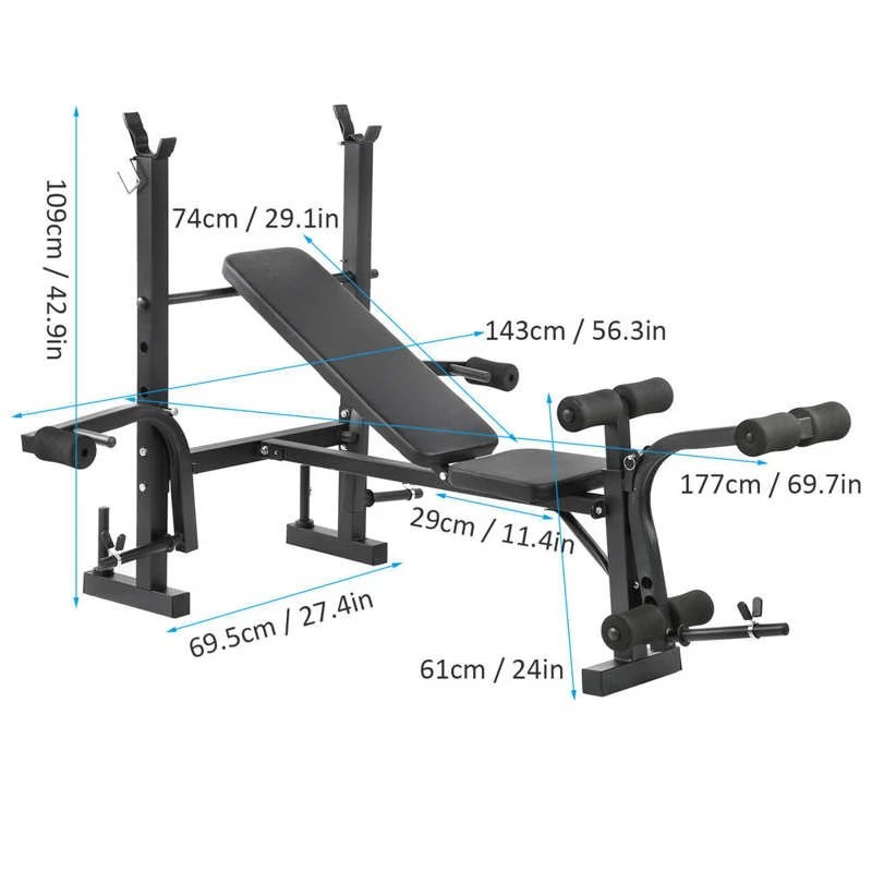 Gym bench Complete Set Chest Prest Flat Barbell Bench Weight Lifting