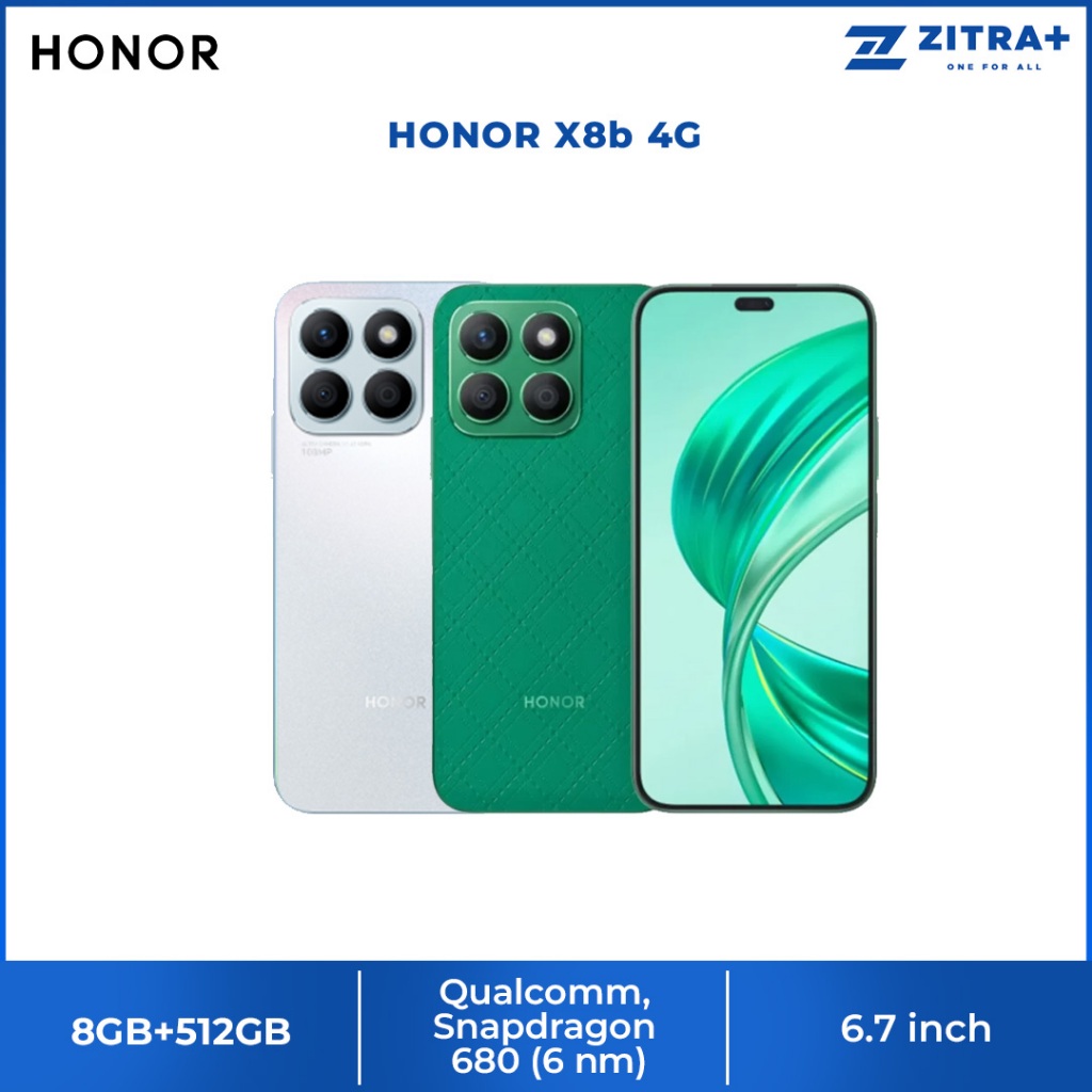 HONOR X8b 4G 8GB+512GB | 6.7" AMOLED Display | 50MP Spotlight Portrait ...