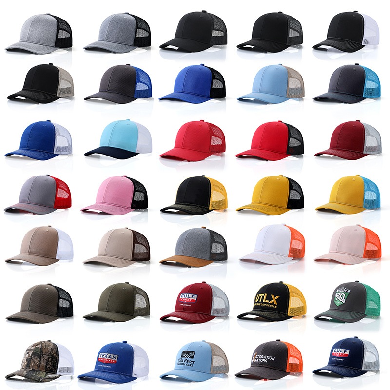 High Quality Basic Plain Blank Solid Mix Tone Color Men Women Unisex Baseball Trucker Cap Hat with adjustable strap Shopee Malaysia