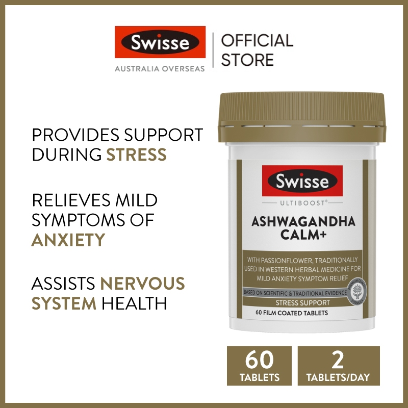 Swisse Ultiboost Ashwagandha Calm 60 Tablets Exp04 2026 Shopee