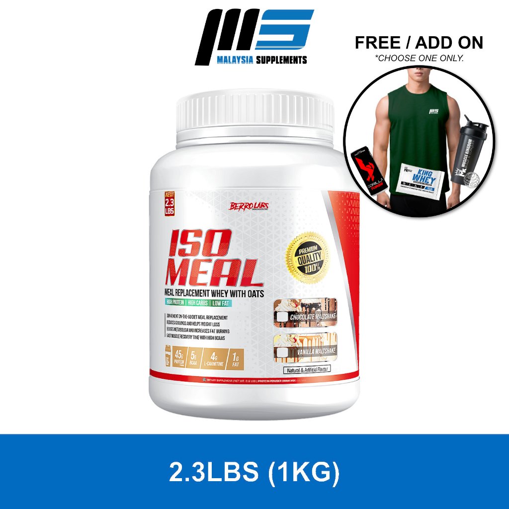 Berrolabs Iso Meal (1kg) [FREE GIFT] Whey Protein Meal Replacement