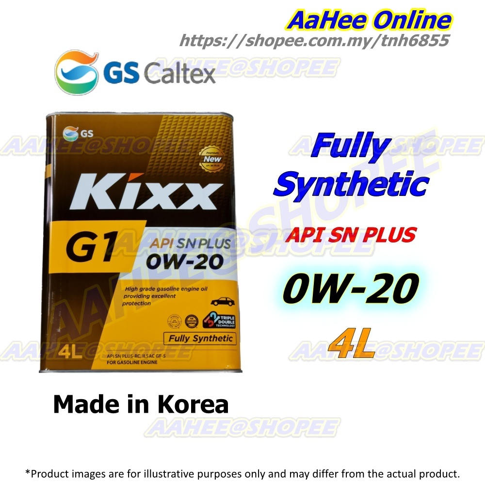 Kixx G1 0W-20 4L Fully Synthetic KOREA GS Caltex AXIA ARUZ BEZZA New ...
