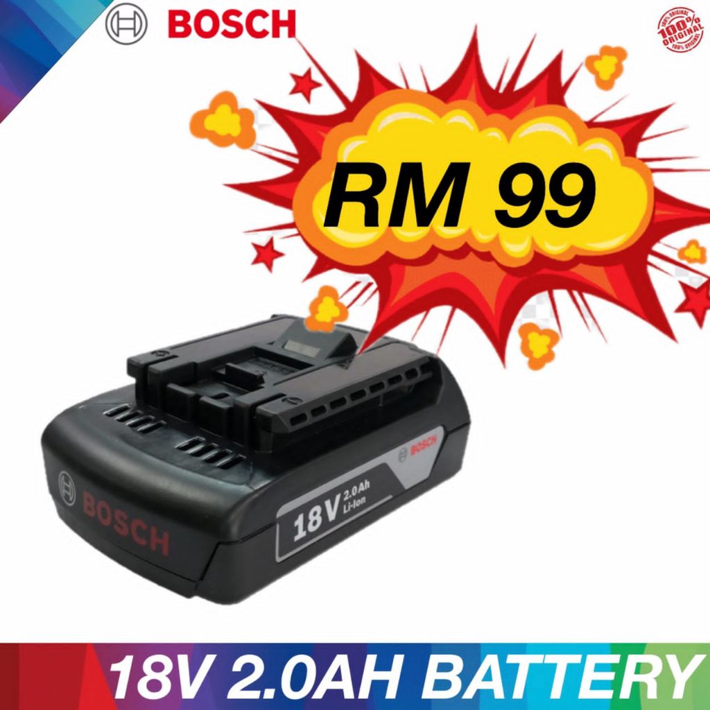 Bosch Li-Ion Battery 18V 2.0Ah Malaysia 