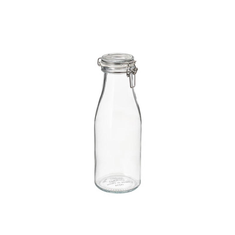 KORKEN BOTTLE SHAPED JAR WITH LID, CLEAR GLASS 1.4 LITER / BOTOL KACA ...