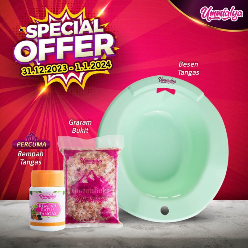 UMMIALYA Set Berpantang Ibu Bersalin Combo Besen Tangas + Rempah Herba