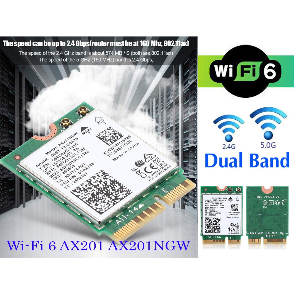 Wi Fi 6 Ax201 Ax201ngw M2 Key 2 Wifi Card 24g 5g 50ghz Dual Band 3000mbps Wireless Bluetooth 2501