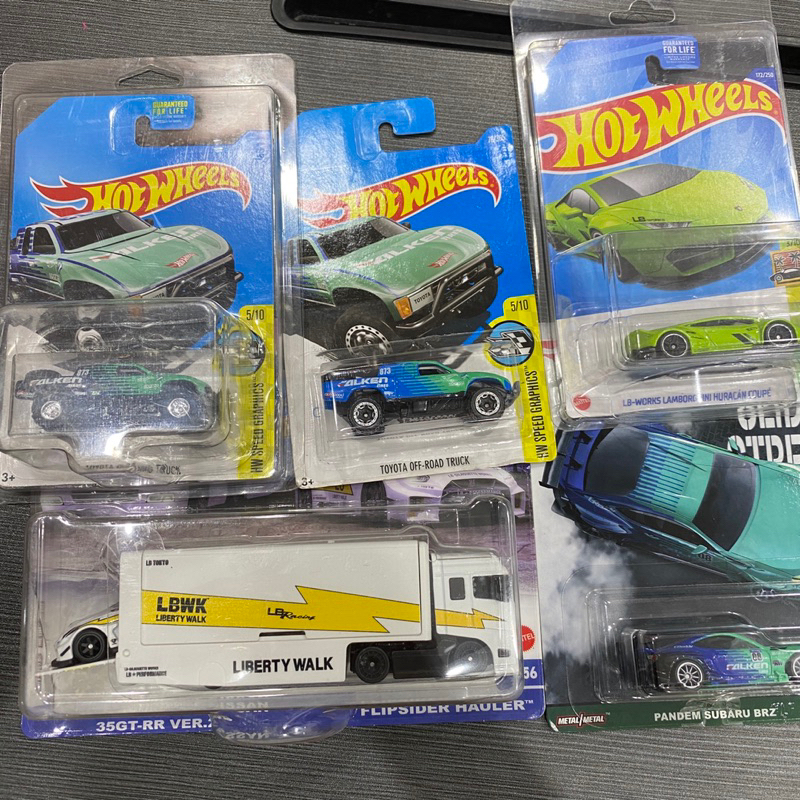 Hotwheels LBWK Team Transport GTR35 Falken Tampo Subaru BRZ Toyota ...