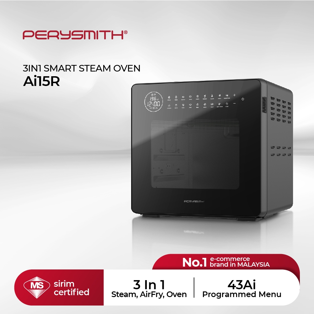 PerySmith 3In1 Smart Ai Series Steam Oven Ai15R (Air Fryer / Oven