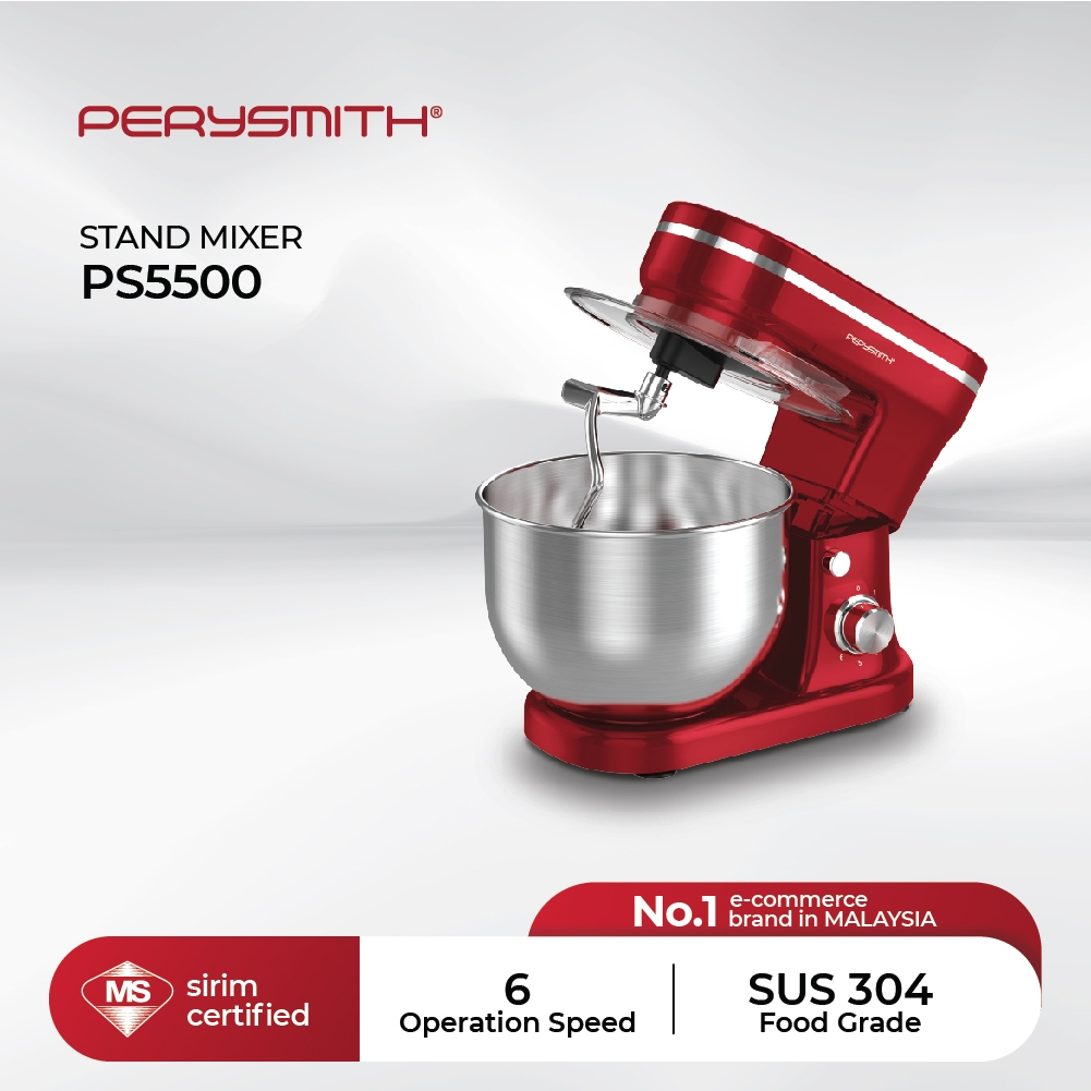 PerySmith Stand Mixer EasyCooking Series (5.5L/1200W) PS5500 | Shopee ...