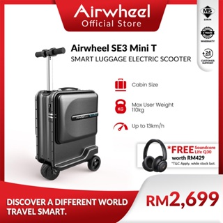 Airwheel SE3MiniT Black 20inch Smart Rideable Suitcase Electric Luggage  Scooter