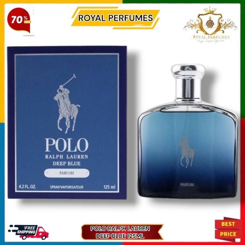 💯 ORI POLO RALPH LAUREN DEEP BLUE 125ML PARFUM FOR MEN MINYAK WANGI ...