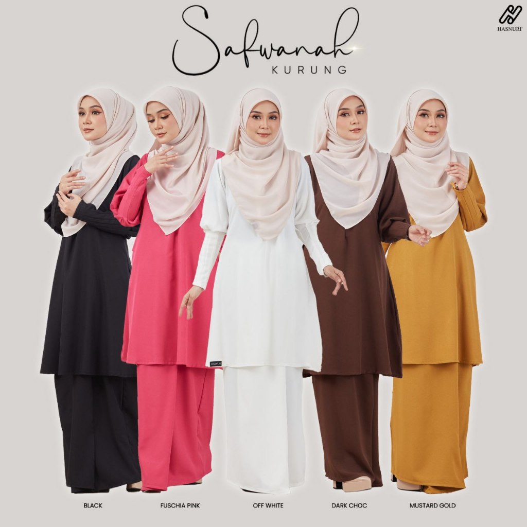HASNURI SAFWANAH KURNG REGULAR MODEN LABUH MUSLIMAH MESRA MENYUSU DAN ...
