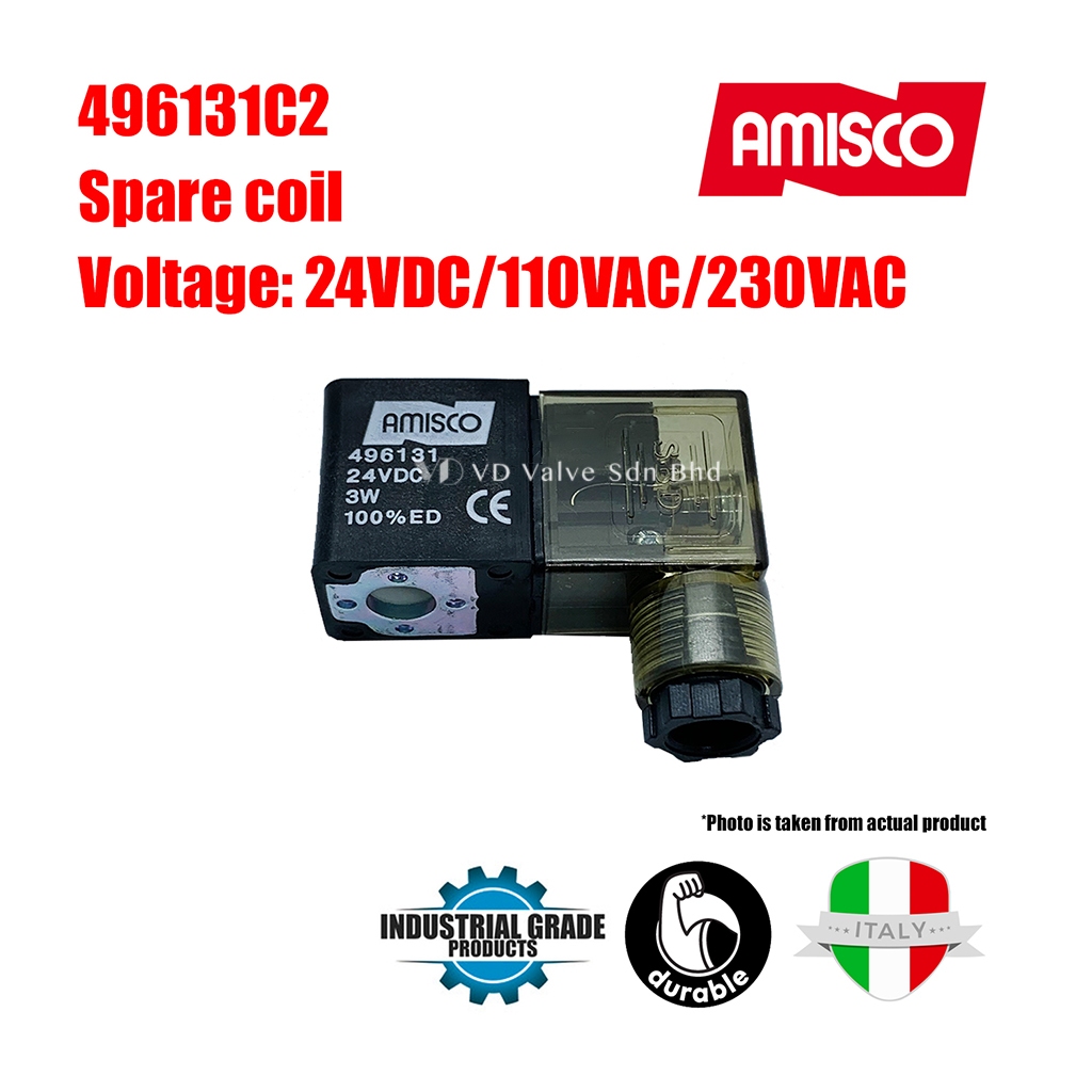 [READY STOCK] AMISCO 496131 Series Pneumatic Valve Solenoid Coil with ...