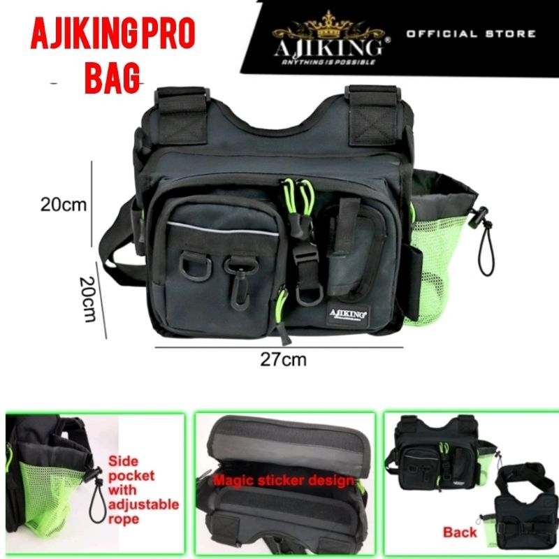 Fishing Bag Waterproof Beg Pancing Ajiking APB Travel Hiking Bag Storage  Sling Bag Multifunctional Fishing Tackle 2720