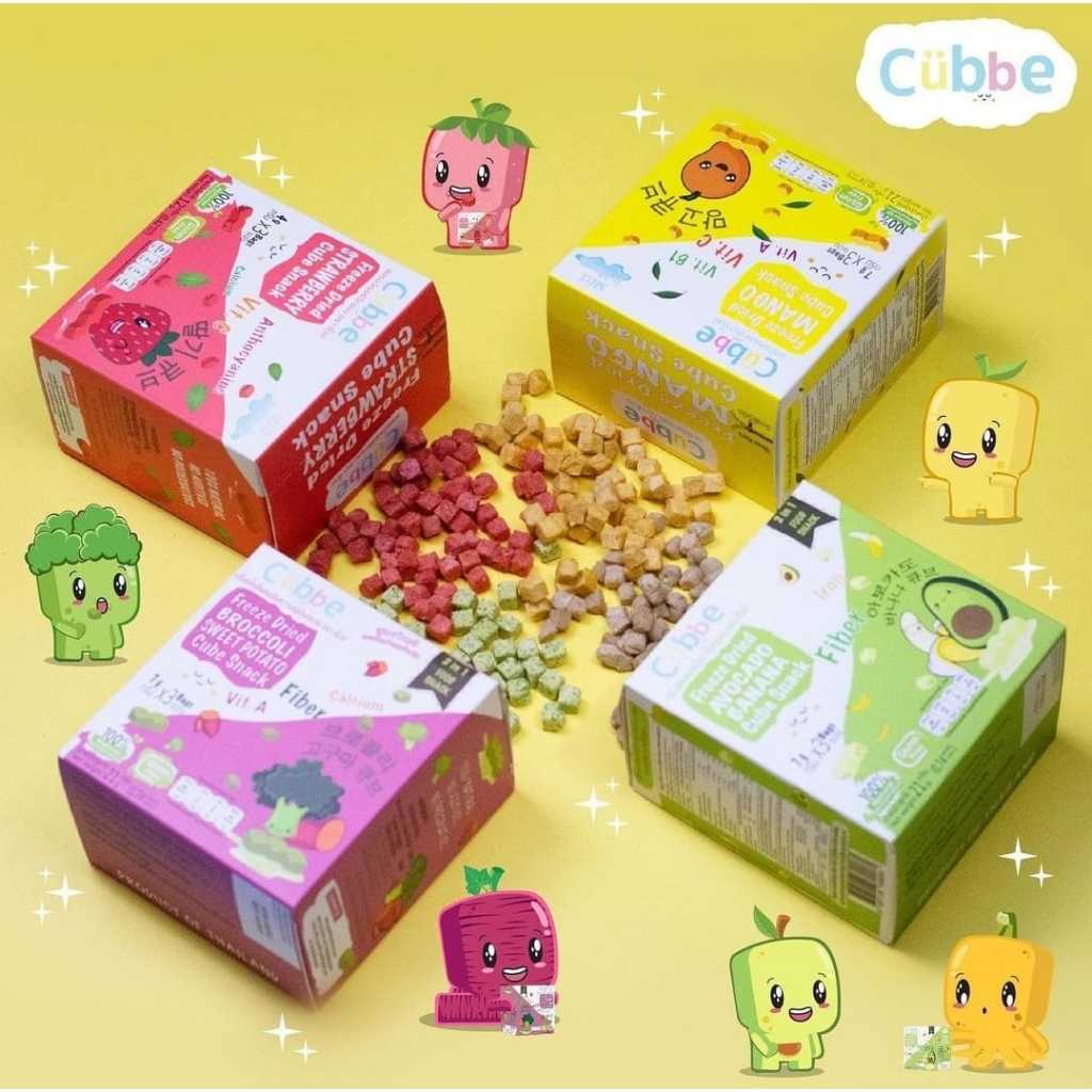 Cubbe Snek Buah-buahan Kering Beku Avokado Pisang / Mangga / Strawberi ...