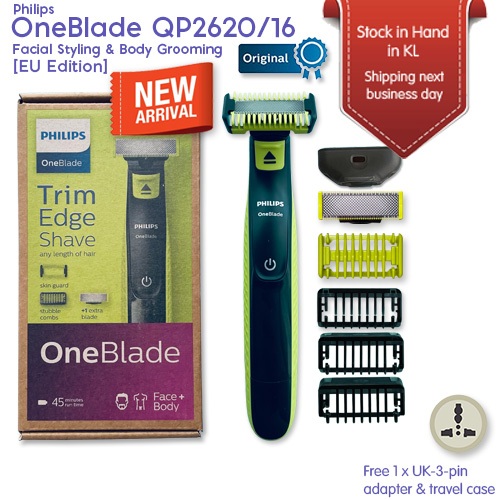 Philips OneBlade QP2620/16 Rechargeable Facial & Body Trim Edge Shave