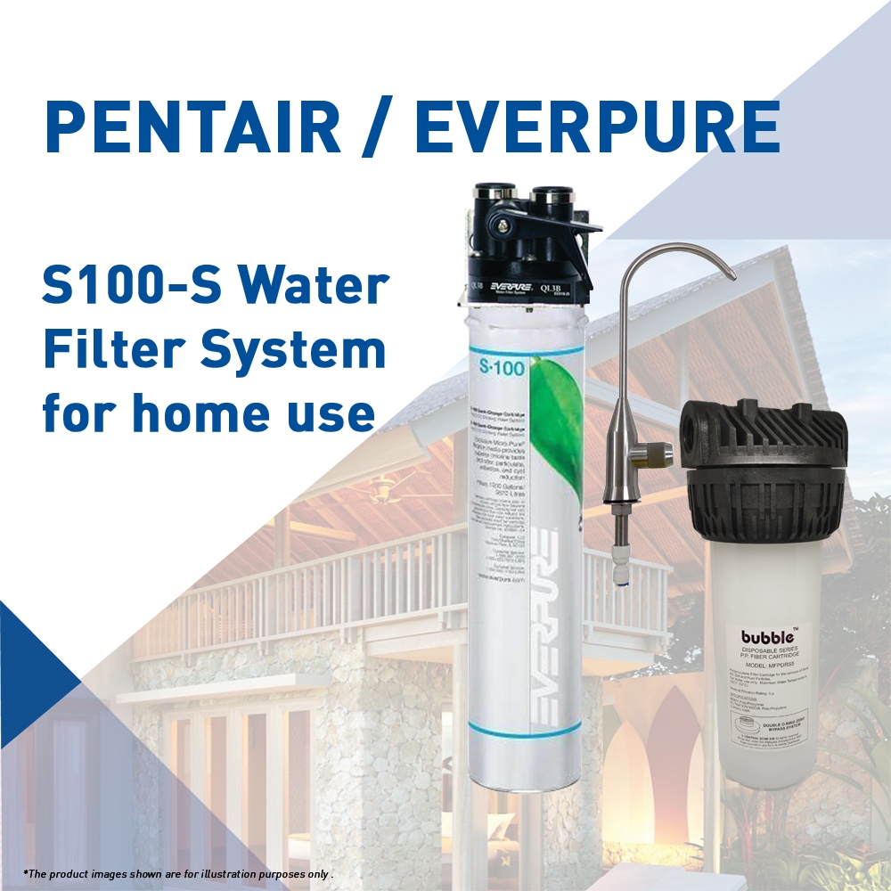 PENTAIR EVERPURE S100-S Drinking Water Filter System for Residential ...