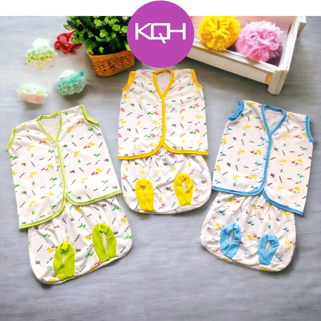 KQH Baju Baby Singlet Set Newborn-6Bulan(±3-6kg), Baju Budak,Baju Tidur ...