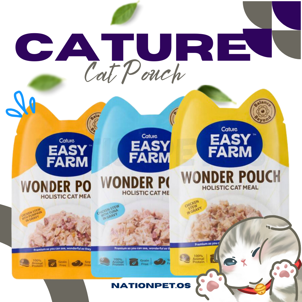 【READY STOCK】Cature Easy Farm Wonder Pouch Premium Cat Pouch Holistic
