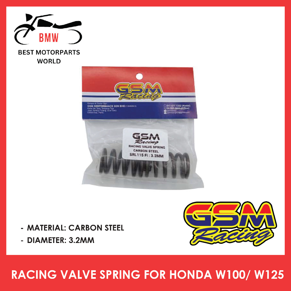 GSM RACING GSM-RVSP-Y0432CB/Y0532CB Racing Valve Spring for Honda W100 ...