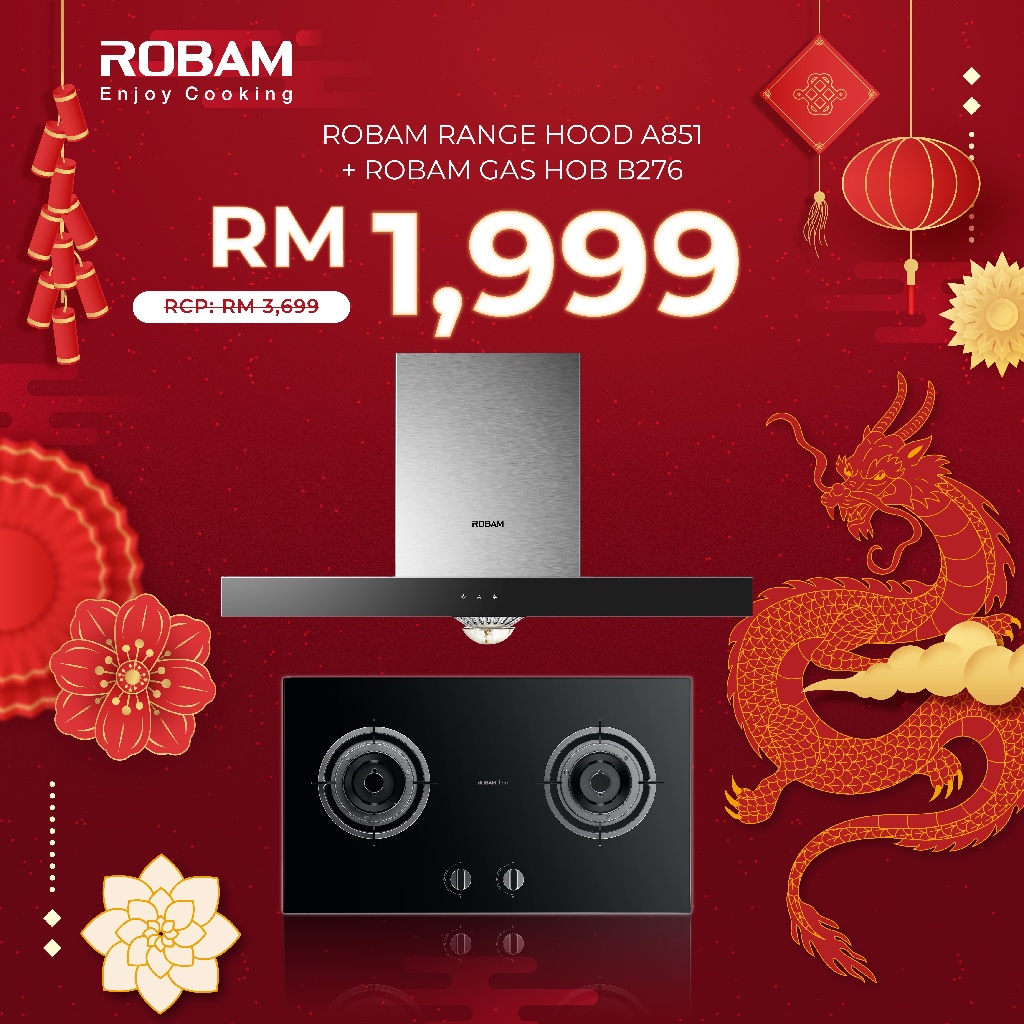 [NEW BUNDLE] ROBAM B276 Gas Hob High Flame Gas Burner + (A851/A817/A676 ...