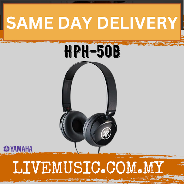 Yamaha HPH-50 Compact Stereo Headphones - Black / White (HPH50/HPH 50 ...