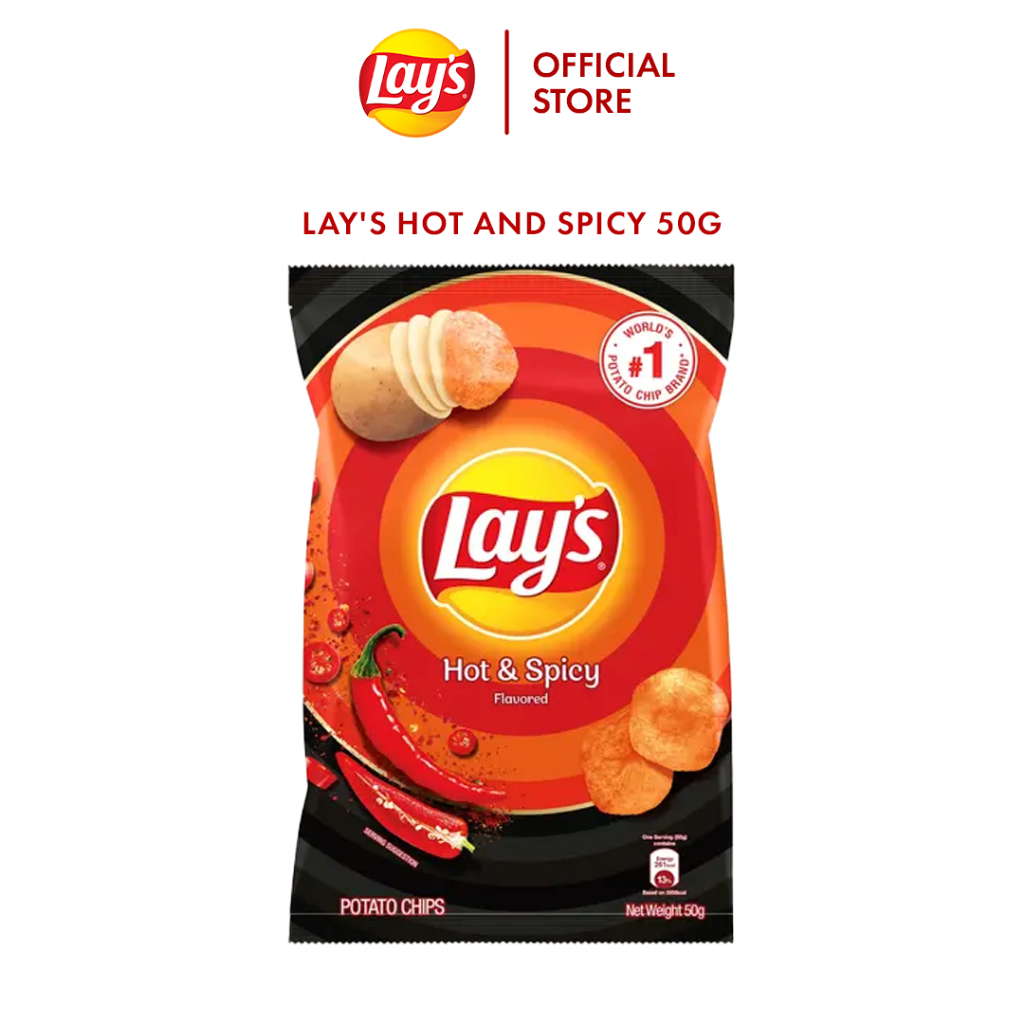 Lay’s Potato Chips Hot & Spicy 50g Shopee Malaysia