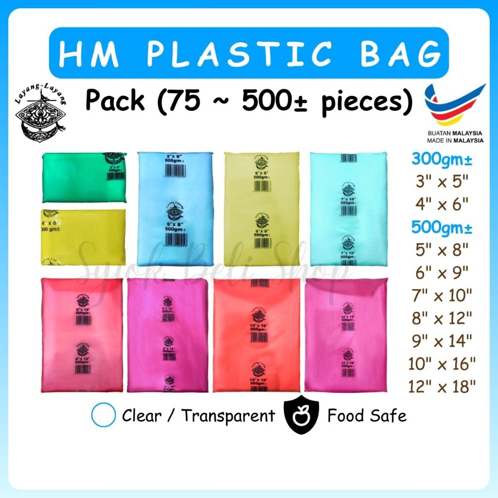 Hm Plastic Bag Plastik Beg Bungkus Drink Food Takeaway Air Makanan Dabau【300 500 Gram± 4203