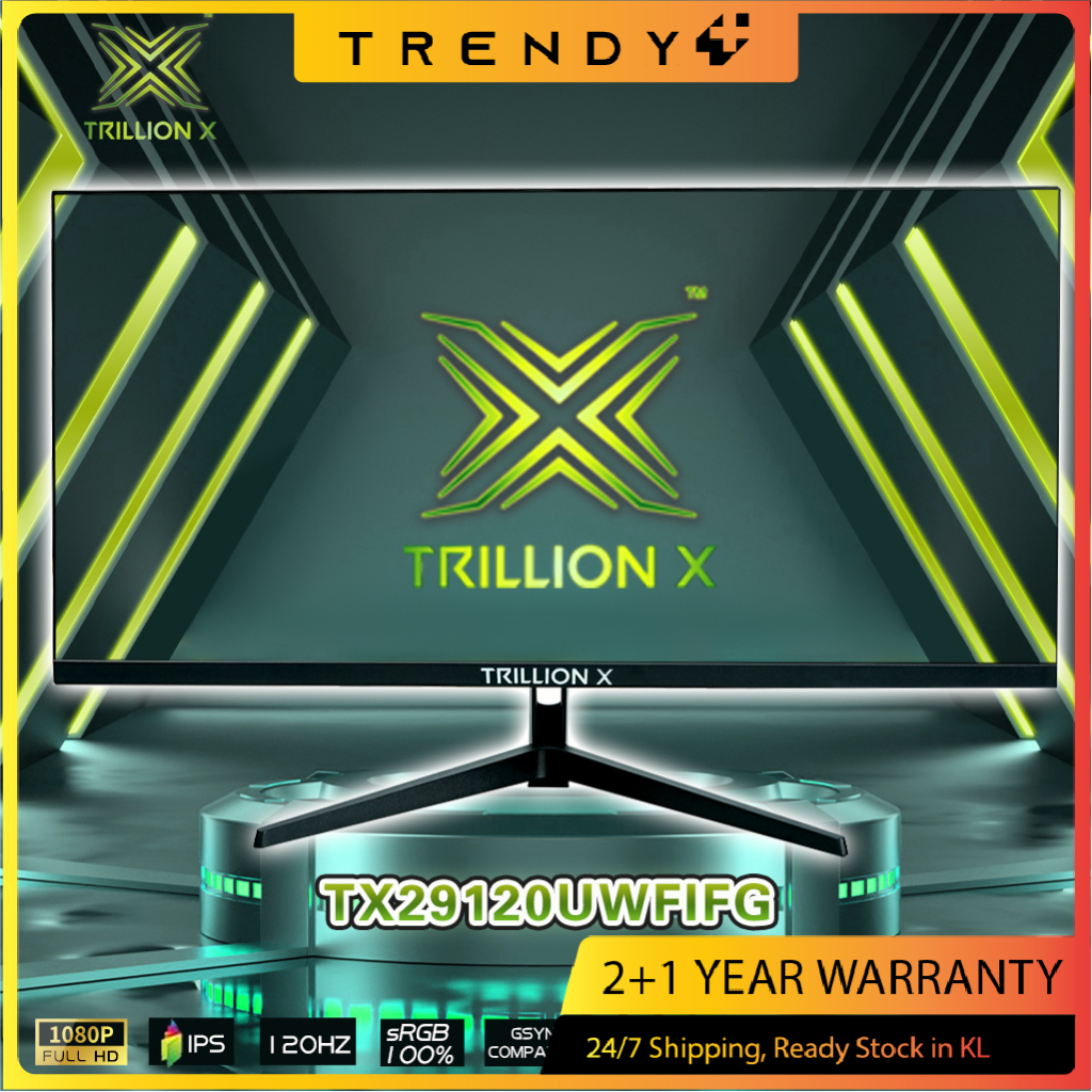 TrillionX 29" TX29120UWFIFG Ultra Wide Zero Bezel Screen Monitor 120hz