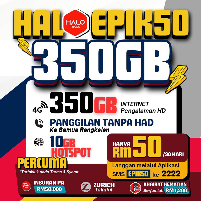 [ 𝐒𝐈𝐌𝐊𝐀𝐃 𝐇𝐀𝐋𝐎 𝐓𝐄𝐋𝐂𝐎 𝐓𝐔𝐍𝐄𝐓𝐀𝐋𝐊 ] HALO EPIK - Simkad Unlimited Data, Call ...