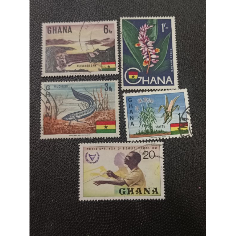 AP09 Ghana postage stamps 5 different mixed used | Shopee Malaysia