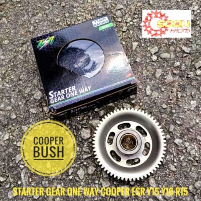 ESR Y15 Y16 R15 STARTER GEAR ONE WAY COOPER RACING RED LEO YAMAHA Y15ZR ...