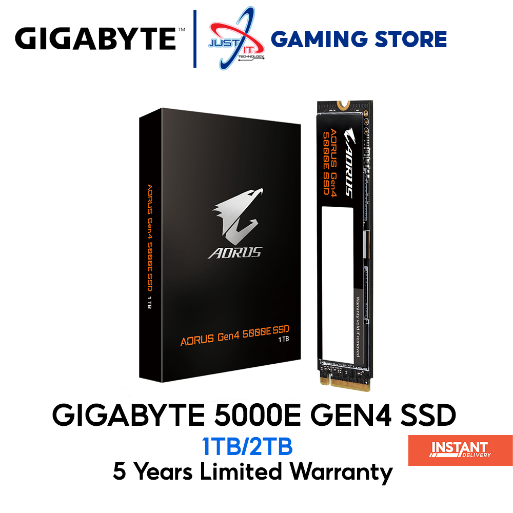 GIGABYTE AORUS 5000E GEN4 NVME M.2 SSD 500GB / 1TB ( AG450E500G-G ...