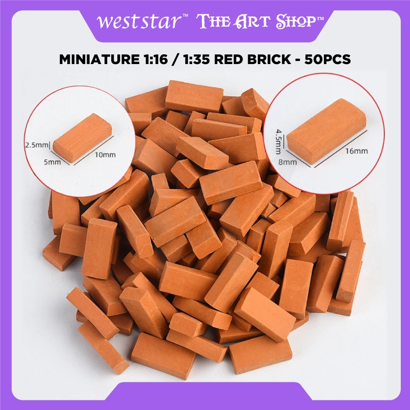 [Weststar TAS] Miniature 1:16 / 1:35 Red Brick Mini Red Wall Bricks ...
