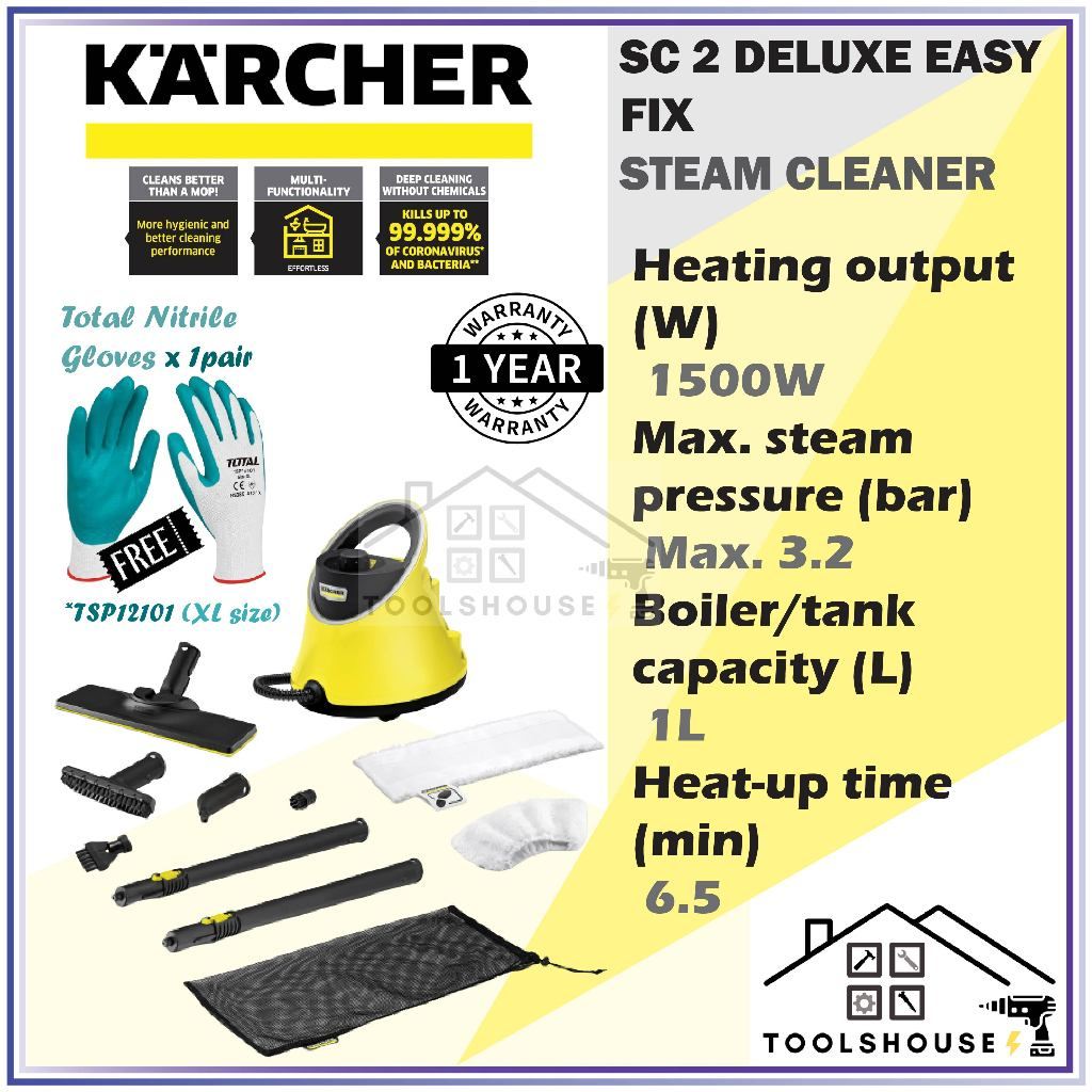 Karcher SC2 Deluxe Easyfix Steam Cleaner 1500W Shopee Malaysia