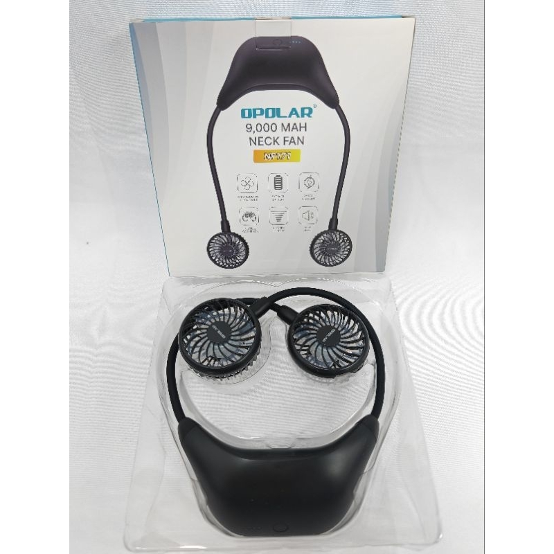 2025 Opolar 9000mAh Rechargeable Battery Portable Neck Fan Sports