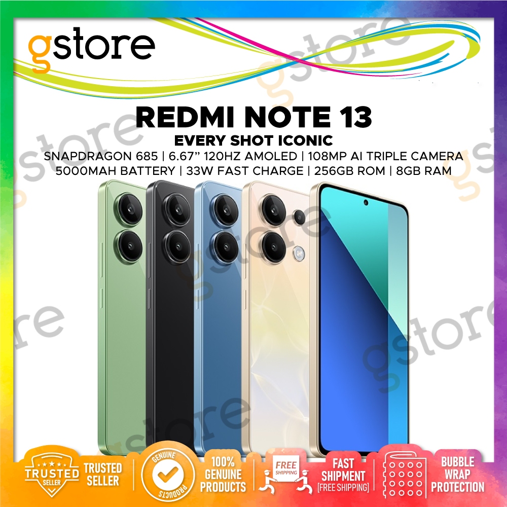 [Malaysia Set] Redmi Note 13 (256GB ROM | 8GB RAM) 1 Year Xiaomi ...