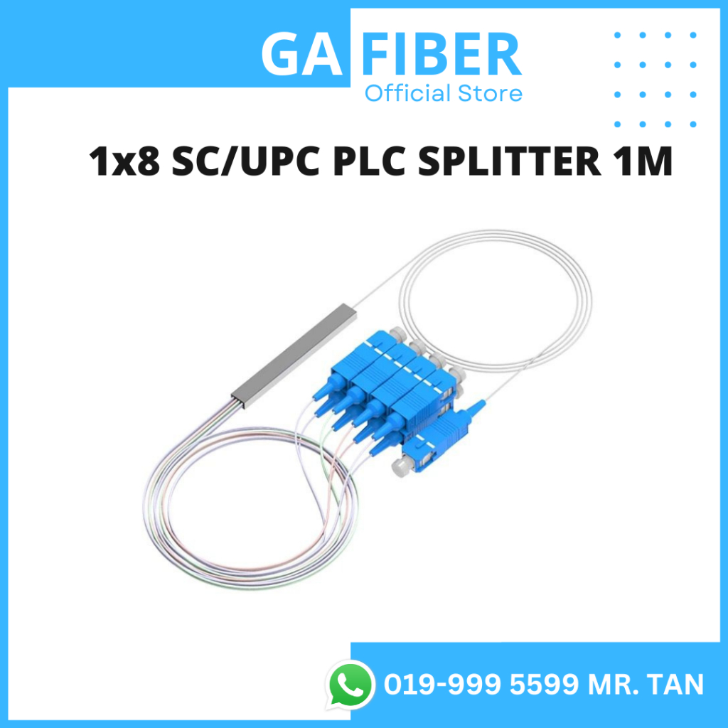 GA 1x8 Single Mode Couple PLC Splitter (0.9MM) SC/UPC - 1Meter | Shopee ...