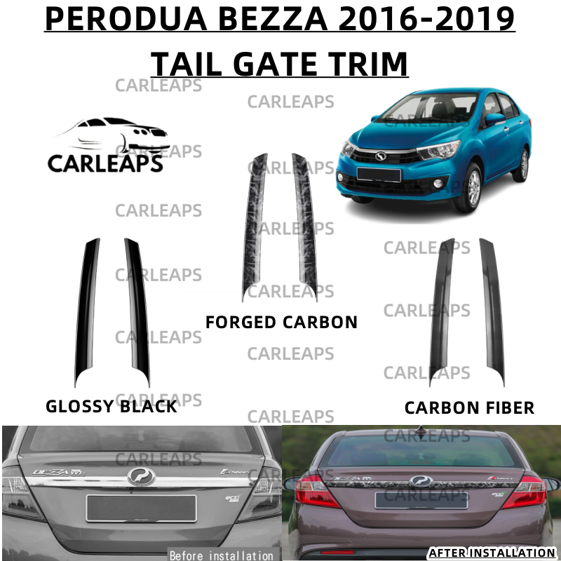 TCS PERODUA BEZZA 2016-2018 CAR REAR TAIL GATE TRIM COVER GARNISH ...