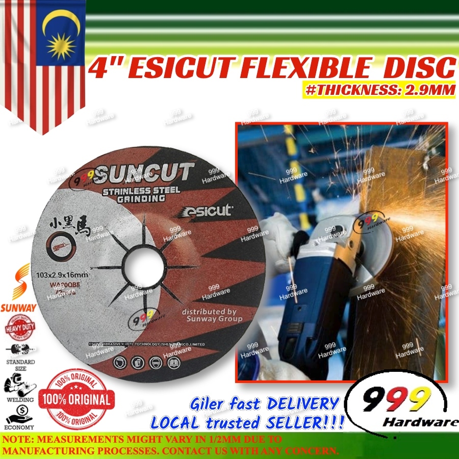 999 ESICUT FLEXIBLE DISC 4" / GRINDING DISC AC80 ANGLE GRINDER ...