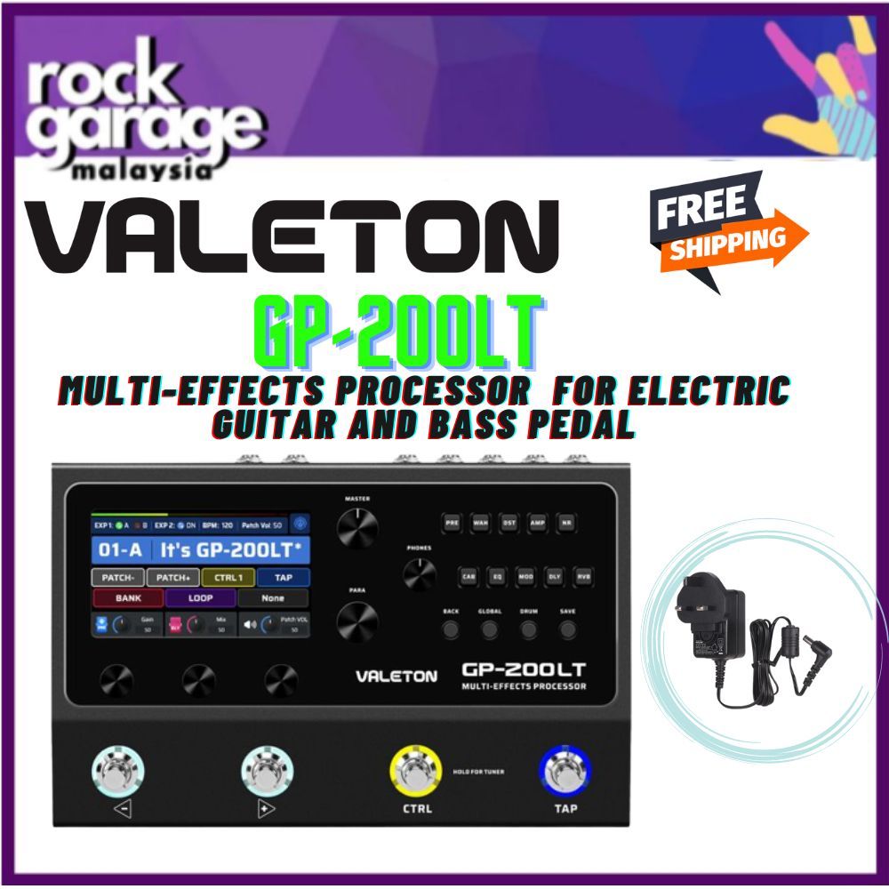 Valeton GP200LT Multi Effects Processor For Electric Guitar And Bass