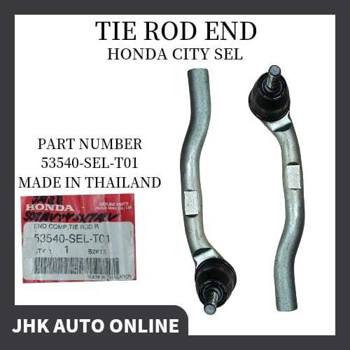 HONDA CITY SEL JAZZ SAA GT6 TIE ROD END ORIGINAL HONDA 53540-SEL-T01 ...