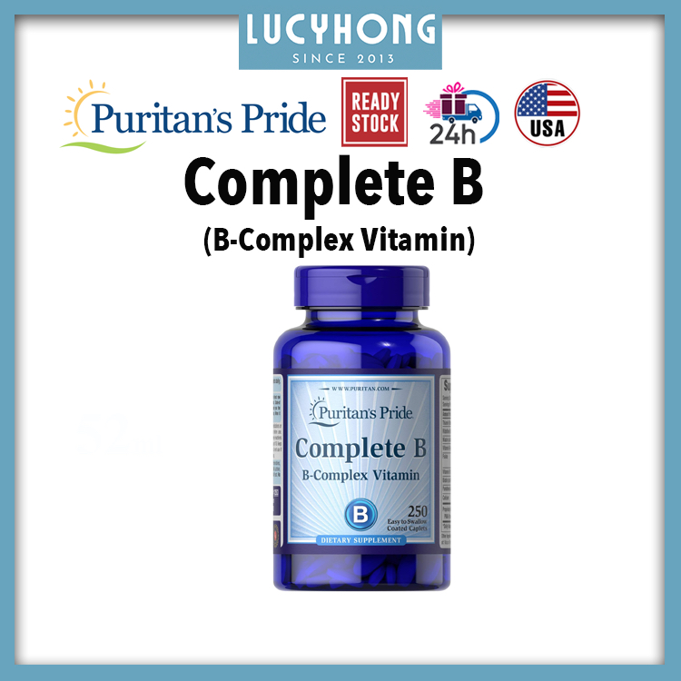 Puritan's Pride Complete B (B Complex Vitamin) 250 Easy To Swallow ...