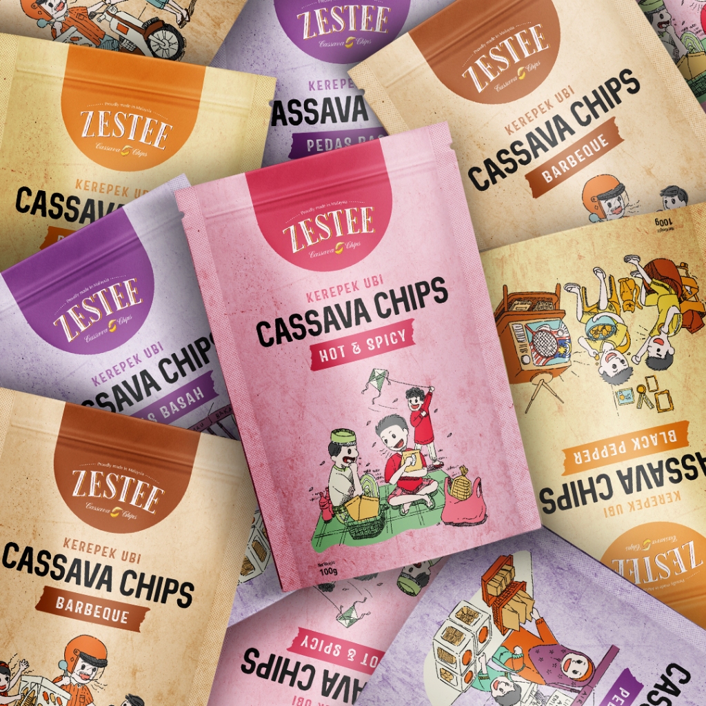 ZESTEE Premium Black Pepper Cassava Chips (100g) | Shopee Malaysia