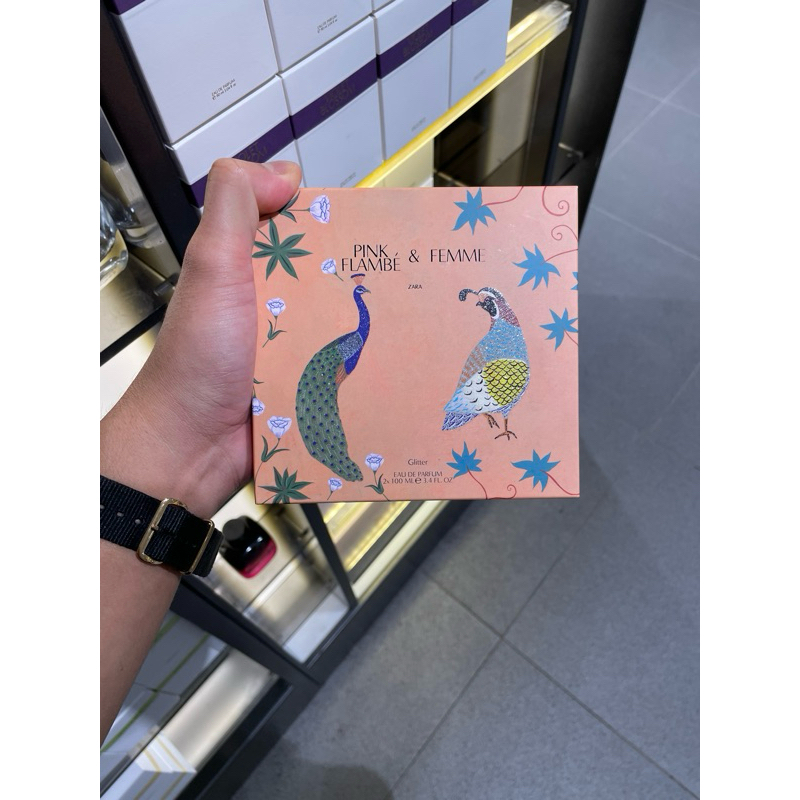 Glitter Zara Perfume Pink Flambe Original] Zara-Pink Flambe