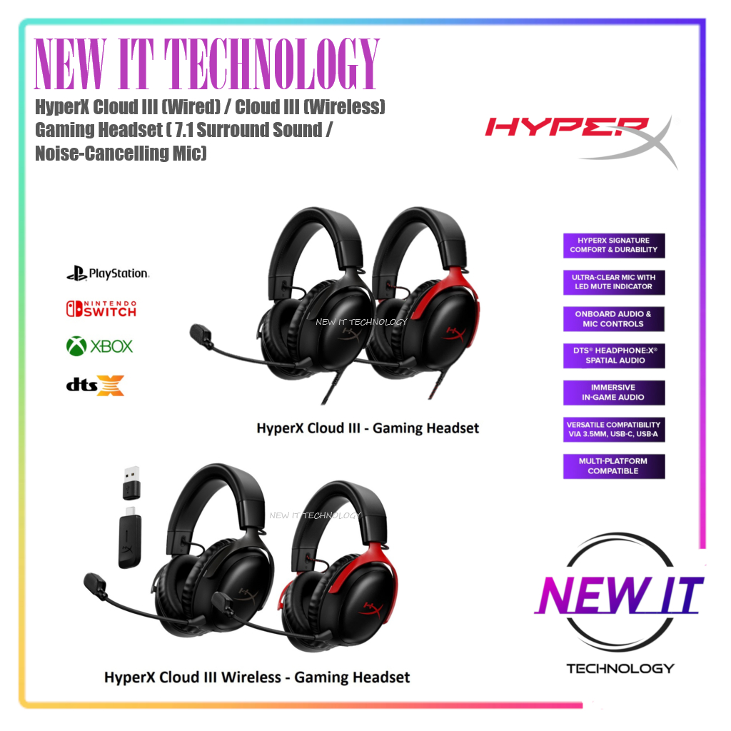 HyperX Cloud III (Wired) Cloud III (Wireless) Gaming Headset