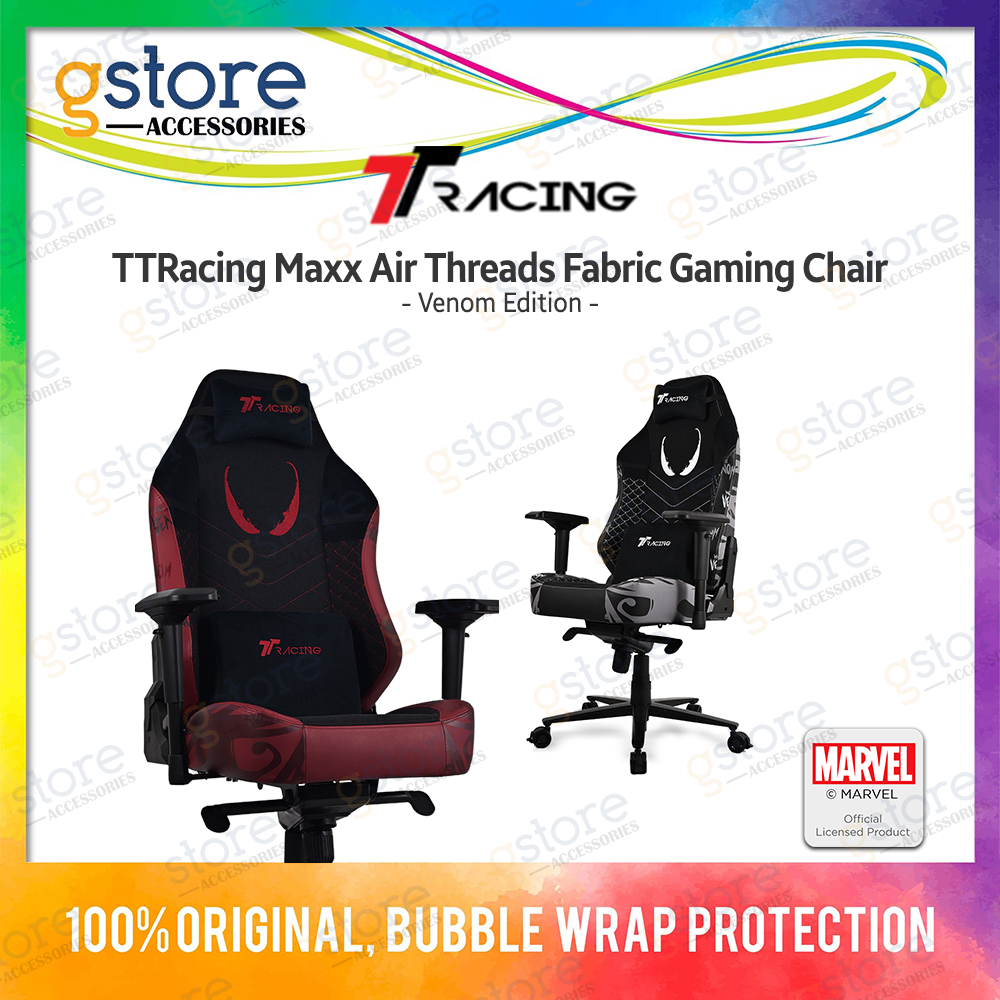 TTRacing Maxx Air Threads Fabric Gaming Chair (Venom Edition) With ...
