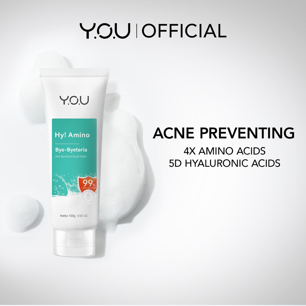 YOU Hy! Amino Facial Wash Anti Acne/Hydrating/Brightening/Oil Control