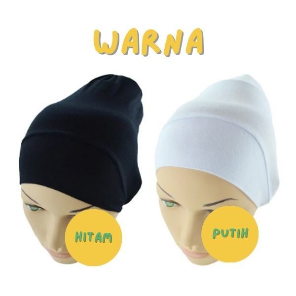 Anak Tudung Sekolah Hitam & Putih // Inner Snowcap School Black & White ...